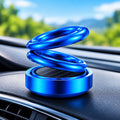 6319 Solar Power Car Aroma Diffuser 360double Ring Rotating Design Car Fragrance Diffuser Car Perfume Air Freshener For Dashboard Home Office