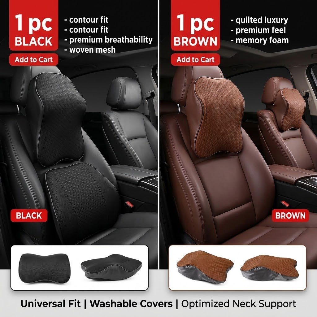 Contour Memory Foam Car Neck Pillow | 1 Piece